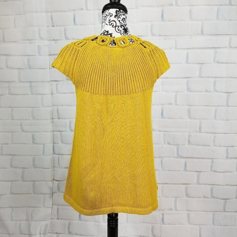Fever size m crochet sleeveless cardigan stretch - Picture 8 of 8